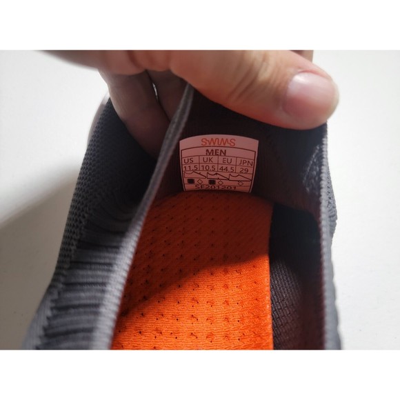 SWIMS Slip-On Sock Runner Boat Sneakers Men Size 11.5 Gray Shoes Worn Once - Picture 11 of 13